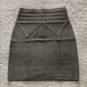 Bebe Olive Bandage Skirt